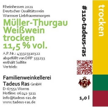 Müller-Thurgau trocken 2021